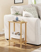 TUTOTAK Small End Table with Charging Station, Narrow Side Table with USB Ports and Outlets, Skinny Sofa Table, Slim Nightstand, Living Room, Bed Room, Natural TB01BN060 - color: Natural, size: 2-tier