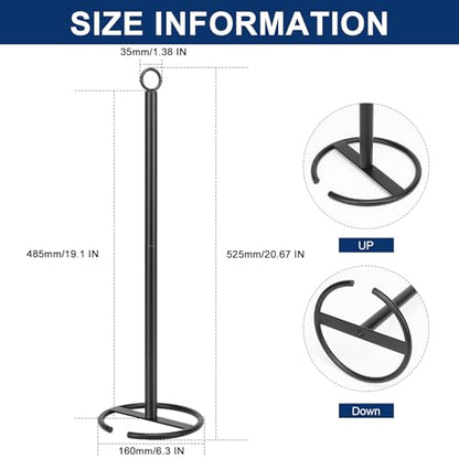 NearMoon Bath Toilet Paper Holder Stand, Freestanding Tissue Paper Storage with Reserve, Space Toilet 4 Rolls Holder for Bathroom/Kitchen Countertop-All Metal (1 Pack, Matte Black) - color: Matte Black