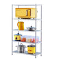 susunnus Stainless Steel Shelves 23.6in-5 Tier, Stainless Steel Shelf Organizer, Kitchen Storage Shelves,Artistic Texture, Pragmatic & Sturdy & Waterproof - size: 23.6in*13.8in-5T