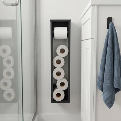 28-inch High Two-Layer Wall-Mounted Storage Rack, Black Narrow Bathroom Storage Rack, Small Storage Rack for Bathroom Wall-Mounted, Suitable for Bathrooms and Toilets