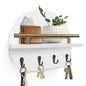 Key Holder Wall Mount Mail Organizer,4 Hook Semicircle Key Rack | Rustic Key Hanger for Entryway, Apartment Essentials, Home Decor Aesthetic