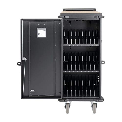 Tripp Lite 27-Port AC Mobile Charging Cart Storage Station for Chromebooks, iPads, Laptops, Tablets, Black (CSC27AC) - size: 27 AC Port, style: Cart
