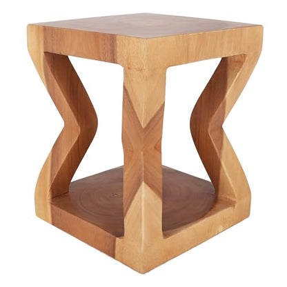 Rutledge & King Wooden End Table - Unique Wooden Side Table - Mid Century Side Table - Saur Wood Decor - Small Accent Table - Mid Century Modern - color: Natural, style: Barnett