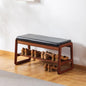 SOBIBO Solid Wood Shoe Bench, 2-Tier Wooden Entryway Bench, Modern Shoe Rack with Cushion for Hallway, Living Room (Black, 31.5'') - color: Black, size: 31.5 inches