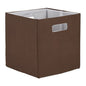 DII Collapsible Polyester Storage Cube, Solid, Lightweight and Durable, Small Square, 11x11x11, Bark Brown - color: Bark Brown, size: Small Square, 11x11x11"