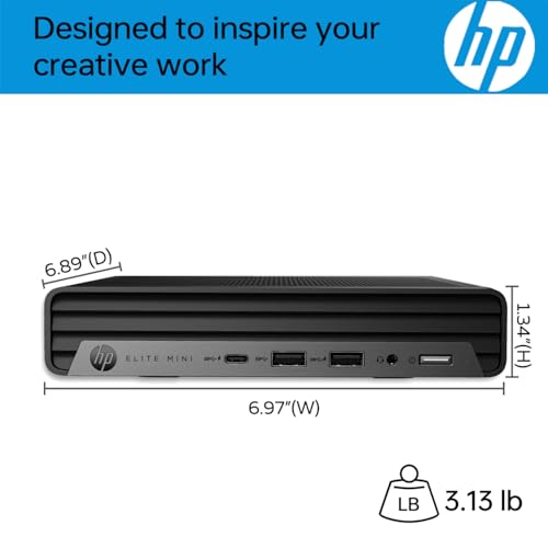 HP Elite 805 Business Mini Computer Desktop, AMD Ryzen 5 (Beat Intel i7-11700T), Ultra-Quiet Design, 16GB RAM, 256GB PCIe SSD, Dual 4K Display Support, USB-C + Wi-Fi 6, Keyboard & Mouse, Windows 11 - color: Ryzen 5-5650G, size: 16GB RAM | 256GB SSD