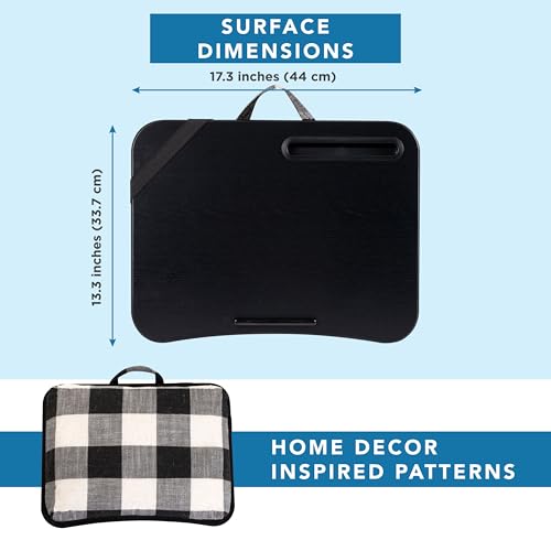 LAPGEAR Designer Lap Desk – Buffalo Check, Fits 15.6” Laptops - color: Buffalo Check, size: Single Lap Desk