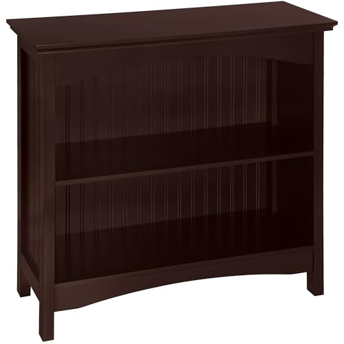 eHemco 2 Tier Bookcase with 2 Arched Supports, 29 Inches, Cherry - color: Cherry, size: 2 Tier