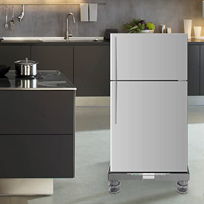 Nefish Mini Fridge Stand Adjustable Refrigerator Stand with 4 Strong Feet Universal Stand Base Washing Machine Stand Washer and Dryer Pedestals Multi-Functional Base for Appliance (Grey) - style: Grey-4 Feet