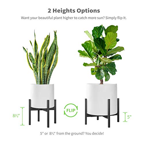 FaithLand Plant Stand, Adjustable Size Fits 12 13 14 15 16 Inches Large Plant Pot, Metal Planter Stand, Mid Century Expandable Plant Holder Indoor Outdoor, Adjustable Width: 12”-16.1” - Easy Assembly - size: Fits all pots between 12" and 16"