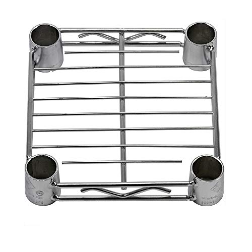 Shelving Inc. 8" d x 8" w Chrome Wire Shelving with 2 Tier Shelves, Weight Capacity 800lbs Per Shelf - size: 8" d x 8" w x 14" h
