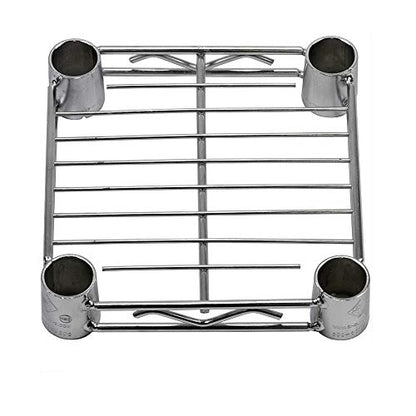 Shelving Inc. 8" d x 8" w Chrome Wire Shelving with 2 Tier Shelves, Weight Capacity 800lbs Per Shelf - size: 8" d x 8" w x 14" h