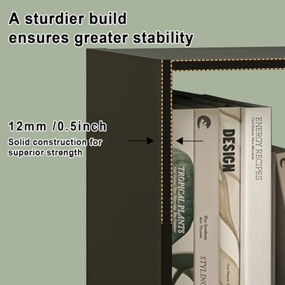 CTESNE【2026 Shelf with 3 Compartments with Tilt Protection + Reversible Shelf with Open Back, Multi-Layer and Multi-Grid Layout (Chocolate 11 inches) - color: Chocolate, size: 3 Cube 11in