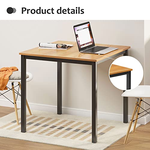 DlandHome Small Computer Desk for Home Office Table Writing Table for Small Spaces Study Table Laptop Desk 31.5x31.5 Inch