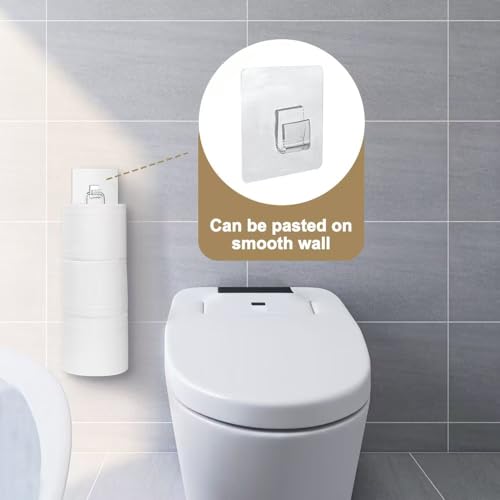Bathroom Toilet Paper Roll Holder for 3 Roll Tissue, Brushed Nickel,Over The Tank Toilet Paper Holder,Self Adhesive Toilet Paper Holder Storage Wall Mount,Stainless Steel Toliet Paper Holder（1 Pcs） - color: A:hold 3 Rolls Tissue(1pcs)