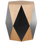 Deco 79 Wood Geometric Side End Accent Table Diamond End Table with Black Accents, Side Table 19" x 19" x 24", Brown - color: Brown, size: 19" x 19" x 24"