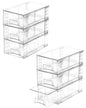 6 Pack Stackable Storage Drawers,Plastic Organizers Bins, Drawers Storage with Handles and Movable Dividers for Organization and Storage in Fridge,Bathroom, Pantry, Kitchen Cabinets, Under Sink - size: 6Pack 4.4"H-with Dividers
