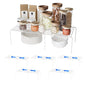 6Pack Expandable Storage Shelf, 13.5"~23" L x 9.4" W x 5.5" H, White | Adjustable Rustproof Metal Wire Spice Rack, Space Saver Kitchen Storage Shelves for Pan, Pot, Countertop, Drawer, Fridge - size: 6Pack-White-13.5-23 x 10 inch