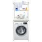 Over Washer and Dryer Shelves,Dryer Storage Shelf,3 Tiers Laundry Room Storage and Organizer Standing Shelf,Height Adjustable Laundry Room Shelves, Load-bearing Capacity 22lbs (White 3 Tiers) - color: White