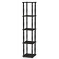 FURINNO Turn-N-Tube Rack, Classic, Espresso/Black - color: Espresso/Black, size: 5-Tier Classic Tube