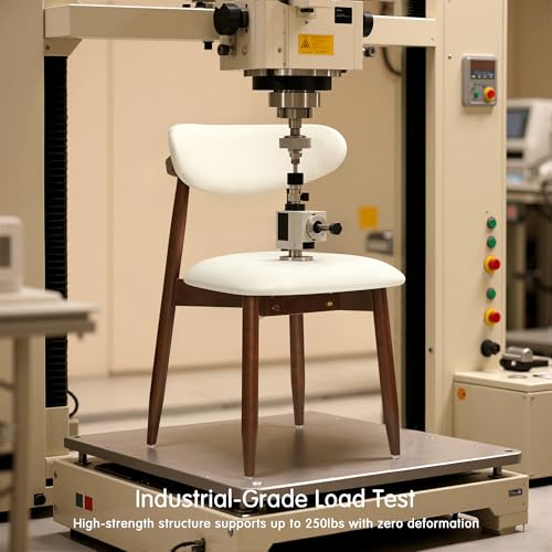 CHUN YI Dining Chairs Set of 4, Upholstered Wooden Dining Room Chairs, Mid Century Modern Fabric Kitchen Chair with Ergonomic Curved Backrest, Beige (Only Chairs) - color: Beige, size: Set of 4