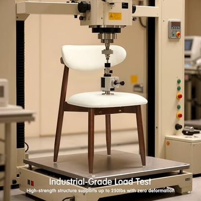 CHUN YI Dining Chairs Set of 4, Upholstered Wooden Dining Room Chairs, Mid Century Modern Fabric Kitchen Chair with Ergonomic Curved Backrest, Beige (Only Chairs) - color: Beige, size: Set of 4