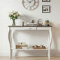 ChooChoo Narrow Farmhouse Console Table with Drawer, Chic Accent Sofa Entryway Table with Shelves for Entryway, Living Room, Hallway, Soft White - color: Soft White, size: 11.8"D x 39.3"W x 31.4"H