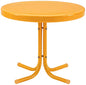 Crosley Furniture Griffith Weather Resistant Retro Metal Outdoor Side Table for Patio, Deck, Porch, Tangerine - color: Tangerine