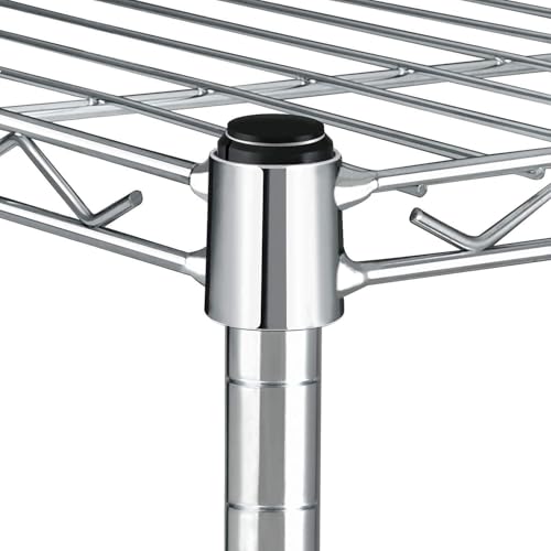 Simple Deluxe Heavy Duty 5-Tier Storage Shelving Unit, 35.83" W x 13.98" D x 61.02" H, 1250 Lbs Loading Capacity, Chrome - color: Chrome, size: 5-Tier, 36"W x 14"D x 61"H