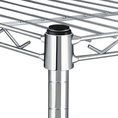 Simple Deluxe Heavy Duty 5-Tier Storage Shelving Unit, 35.83" W x 13.98" D x 61.02" H, 1250 Lbs Loading Capacity, Chrome - color: Chrome, size: 5-Tier, 36"W x 14"D x 61"H