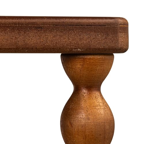 Creative Co-Op Bobbin Leg Rectangle Wood Accent Table, Walnut - color: Walnut Color, size: 20.5"L x 13.38"W x 29.5"H
