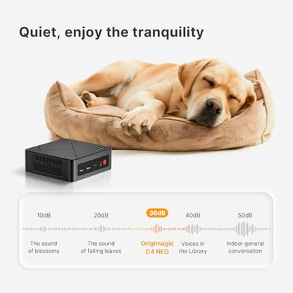 C4 Mini PC 11 Pro, Ryzen 5 3500U Desktop Computer Dual 1000Mbps NIC LAN, 16GB RAM 512GB SSD Micro PC, WiFi 5, BT 5.0, Triple Display, PC for Home Theater, Office - color: Jet Black