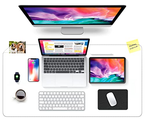 JanJunDec Clear Desk Pad Blotter on Top of Desks, 13x16 Inch Plastic Desk Cover Protector, Rectangular Vinyl Desk Pad, PVC Plastic Table Cover for Office Dresser Night Stand Computer Writing Desktop - size: 13x16 Inch