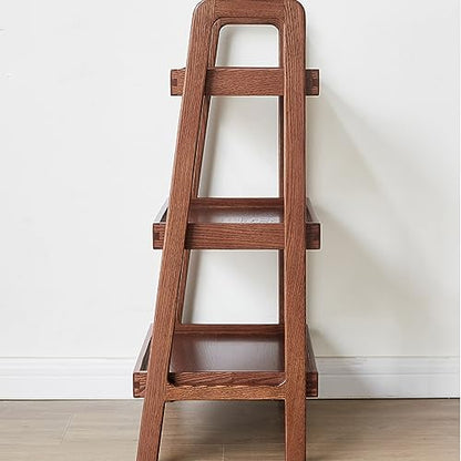 GDFStudio 3-Tier Wood Shoe Rack & Storage Bench,Versatile Organizer with Oak Frame & Timeless Design, Easy Assembly for Entryway,Living Room,Bedroom, Bathroom,Kitchen,Hallway,Walnut - color: Walnut