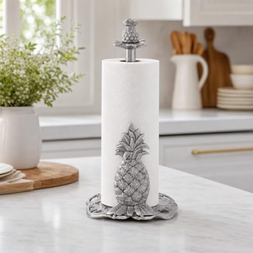 Arthur Court Pineapple Paper Towel Holder Decorative Aluminum Metal 14.5 Inch for Kitchen Countertop - size: Pineapple