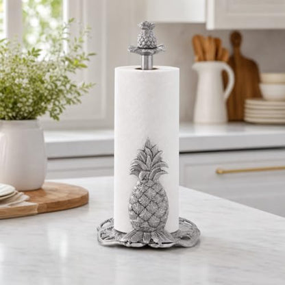 Arthur Court Pineapple Paper Towel Holder Decorative Aluminum Metal 14.5 Inch for Kitchen Countertop - size: Pineapple