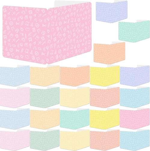gisgfim 24 Pack Privacy Shields for Student in 12 Pastel Colors Desk Dividers Durable Privacy Folders Testing Dividers Shield Study Boards Panel Partition for Classroom Teacher Back to School Supplies - style: Pastel