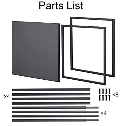 Black Tall Plant Stand: 31.5in, With Metal Panel, Packs of 2 | Columnar Cube Shape, Easy to Assembly, Flowers Cakes Drinks Display Table Centerpieces for Wedding Party Event - color: Black-2PSC, size: 31.5 inches - 2 Pcs