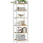 VASAGLE 6-Tier Bookshelf, Bookcase with Steel Frame, Book Shelf for Living Room, Home Office, Study, 11.8 x 15.7 x 73.2 Inches, Industrial Style, Honey Brown and Cloud White ULLS101K02 - color: Honey Brown + Cloud White, size: 6 Tiers (11.8"D x 15.7"W x 7