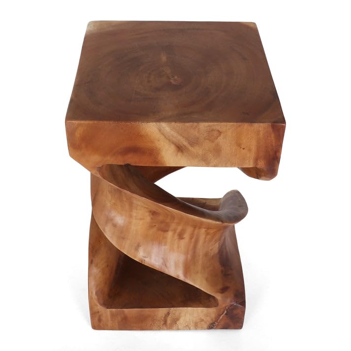 Rutledge & King Kinsale Wood End Table - Unique Wooden Side Table - Mid Century Side Table - Saur Wood - Small Accent Table - Mid Century Modern Decor - color: Natural, style: Kinsale