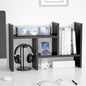Jerry & Maggie Desktop Organizer Office Storage Rack Adjustable Wood Display Shelf Free Style Double H, Multi-Functional Mini Bookshelf for Desk Natural Stand (Black) - color: Black