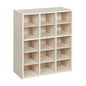 ECR4Kids Streamline 15 Cubby Tray Storage Cabinet, 5x3, Classroom Furniture, White Wash - color: White