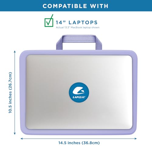 LAPGEAR Compact Lap Desk – Purple Amethyst, Fits 14" Laptops - color: Purple Amethyst, size: 14″ Laptop (Compact)