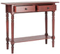 SAFAVIEH Home Collection – Rosemary Red Console Table with Drawers & Shelf, Classic Contemporary Storage Console, Turned Leg Design (AMH5705E) - color: Red
