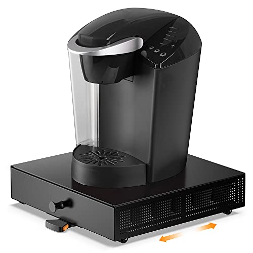SICHEER K Cup Organization Storage Drawer Maker K Cup Holder Sliding Tray Pull out Coffee Pod Organizer Rolling Stand Countertop Maker Stand Rack Capsules Compatible with Keurig Accessories - size: 36 Pod Capacity - Rolling