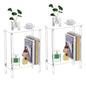 Clear Acrylic Narrow Side Table Set of 2 for Small Spaces, 15.75" L x 7.87" W x 19.82" H, 2 Tier Rectangle Slim End Table Nightstand, Small Bedside Table for Bedroom, Bathroom, Living Room - size: 2 Tier Rectangle 2-Pack