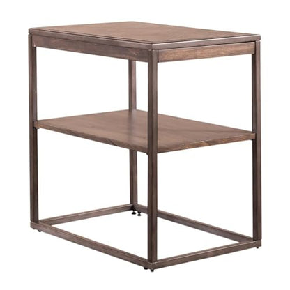 Liberty Furniture Jamestown Wood Top Chair Side Table with Pull Out Tray for Living Room - Tobacco - size: Chair Side Table
