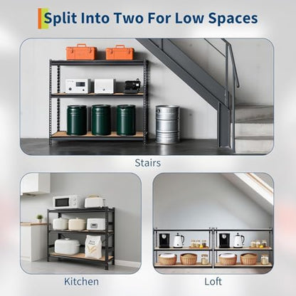 Storage Shelving Unit, 5-Tier Adjustable Metal Storage Shelves, 30" L x 12" W x 60" H Heavy Duty Garage Storage Shelves for Kitchen Pantry Basement Bathroom Laundry - size: 30" L x 12" W x 60" H