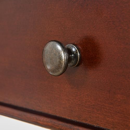 Narrow End Side Table with Drawer and Storage Shelf Set of 2, Sofa Beside Table,No-Tools Assembly Antique Wood Nightstand for Living Room,Small Space, 27.6”H x 19.7”L x 15.7”W Cherry Walnut GBJ1533WD - color: Cherry Walnut Set of 2