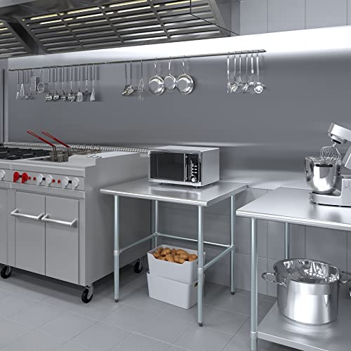 30 in. x 36 in. Open Base Stainless Steel Work Table | Residential & Commercial | Food Prep | Heavy Duty Utility Work Station | NSF - size: 36 in. Length x 30 in. Width